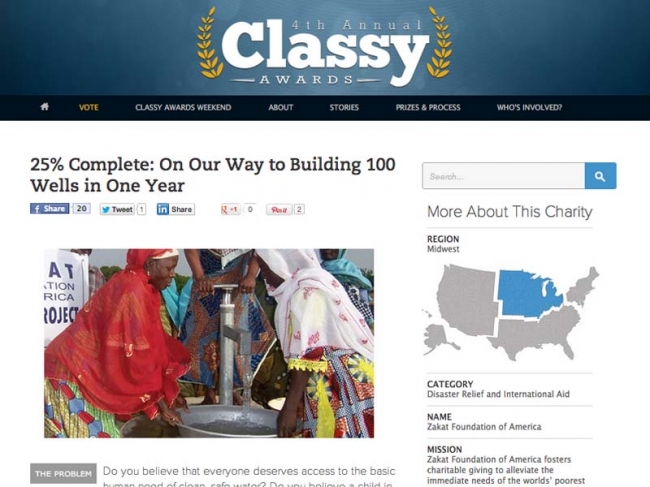 Zakat Foundation of America - Zakat Foundation of America is Top Finalist for 4th Annual Classy Awards